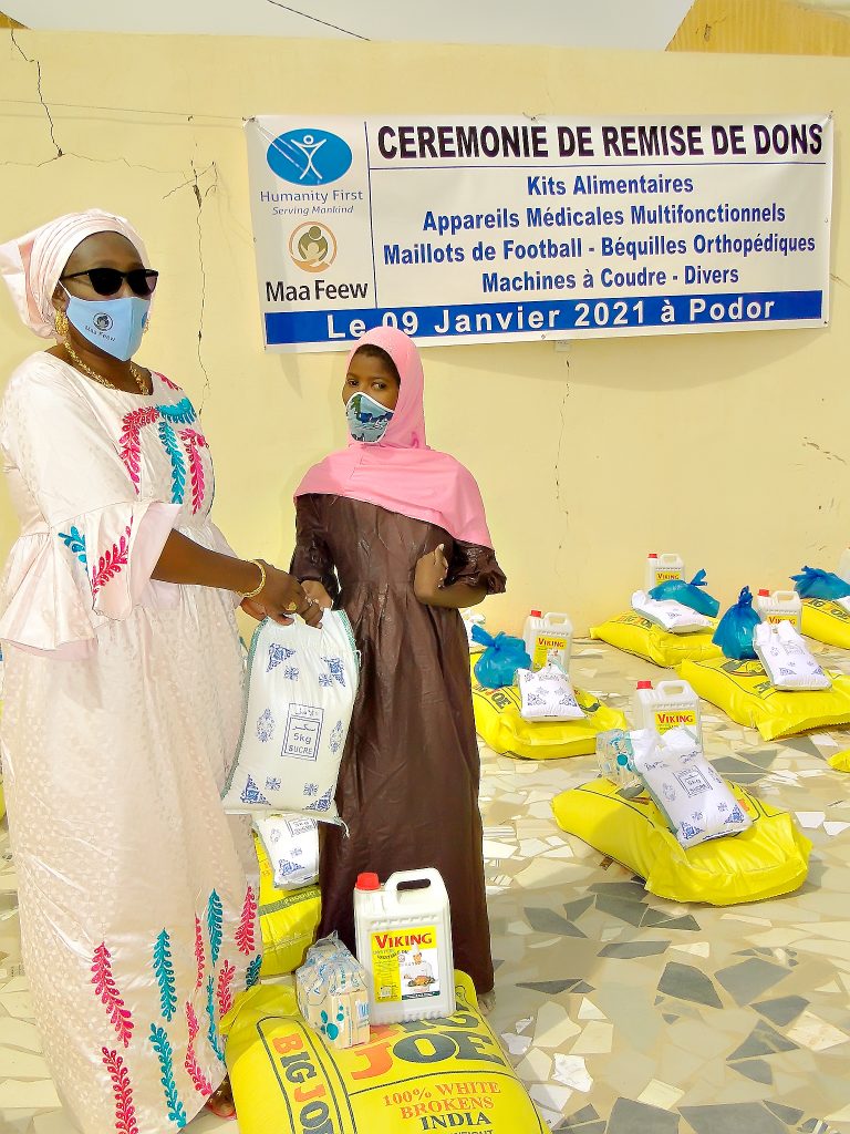 Verteilung von Hilfsgütern während der Pandemie in Podor, Senegal